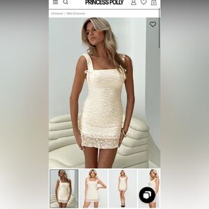 Princess Polly Bradie Mini Dress Cream